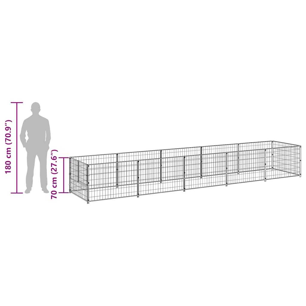 Hundezwinger N 5 M² Stahl