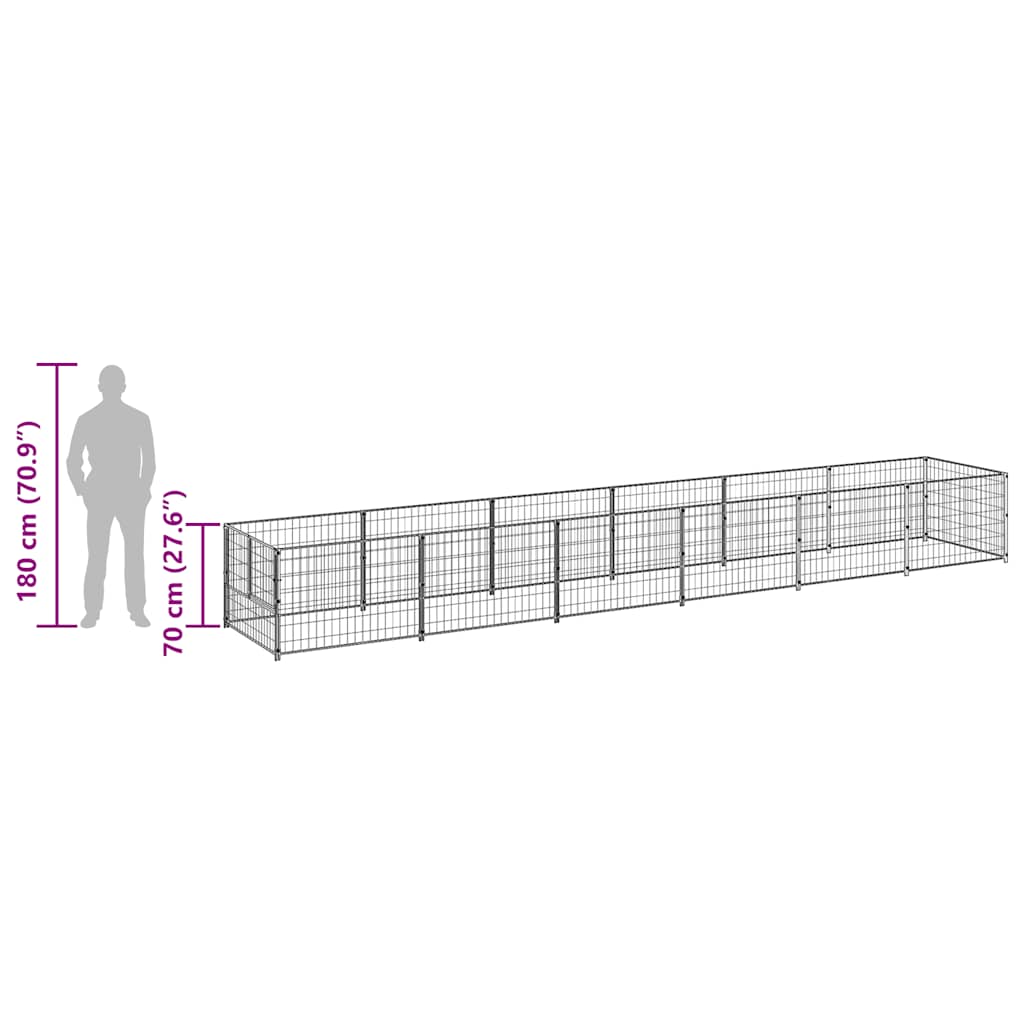 Hundezwinger N 6 M² Stahl