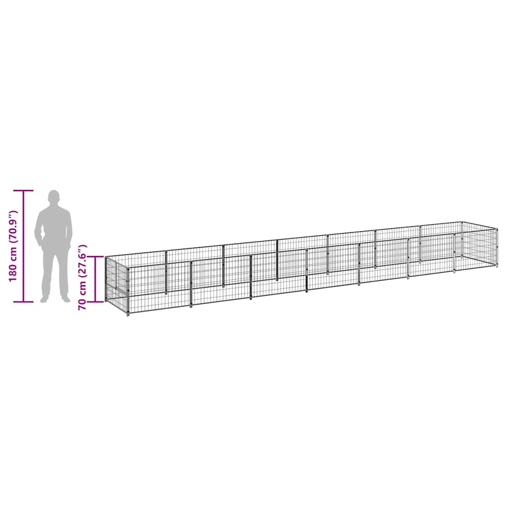 Hundezwinger N 8 M² Stahl