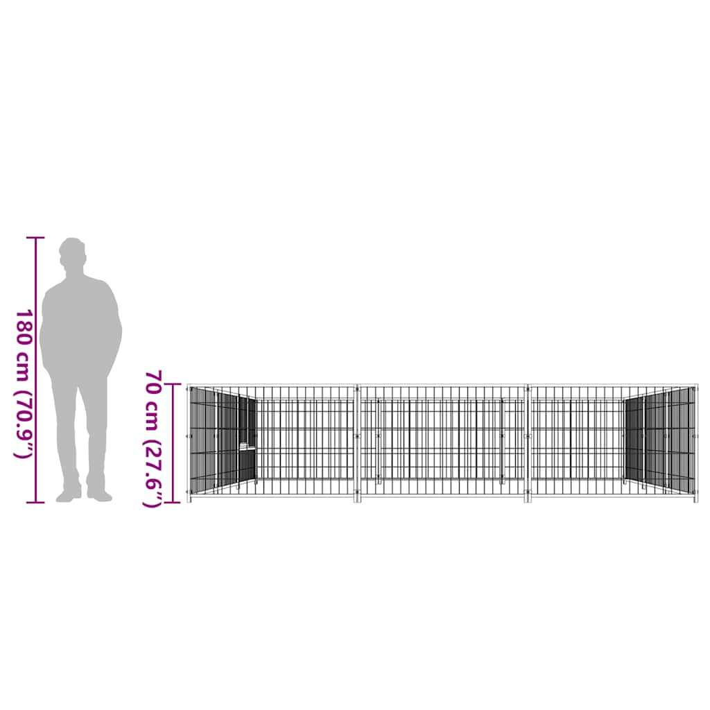 Hundezwinger N 9 M² Stahl
