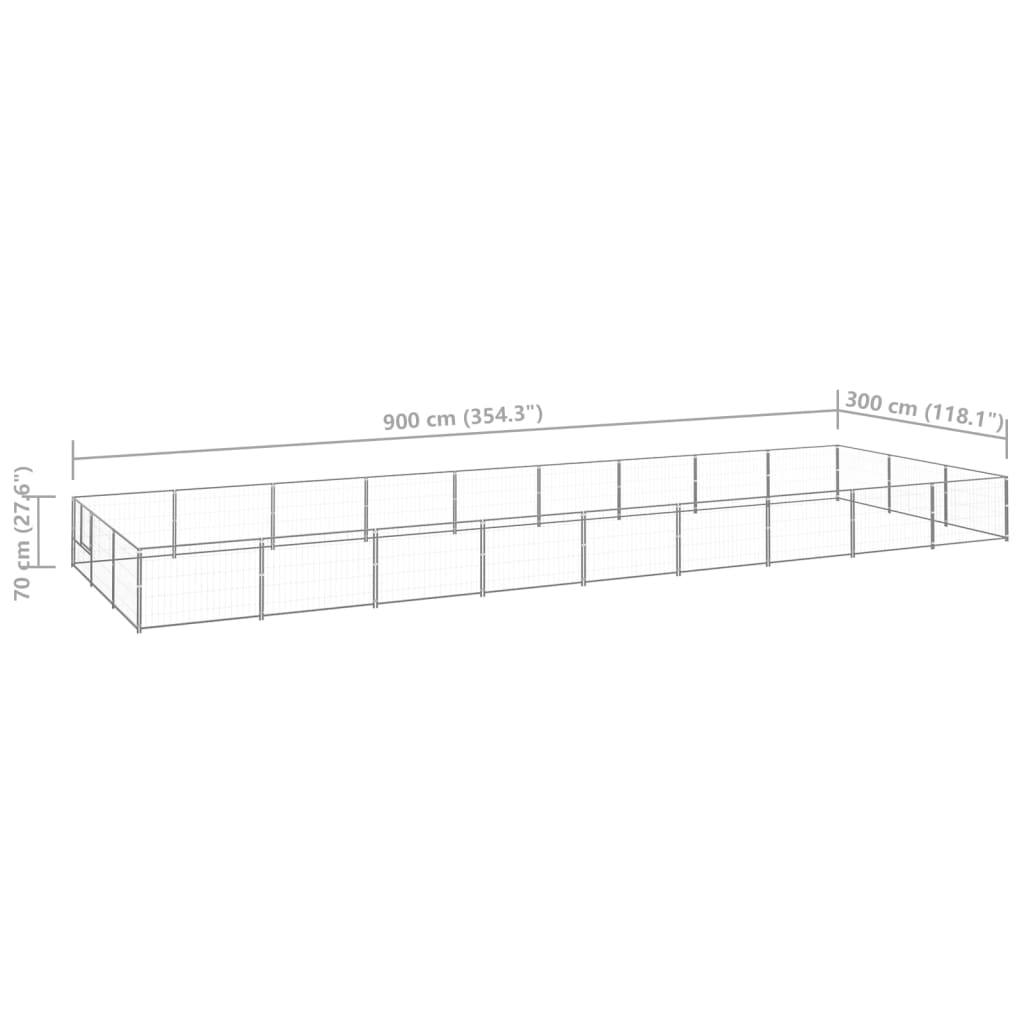 Hundezwinger N 27 M² Stahl