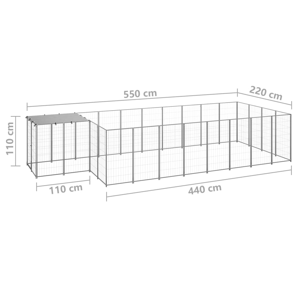 Hundezwinger N 10,89 M² Stahl