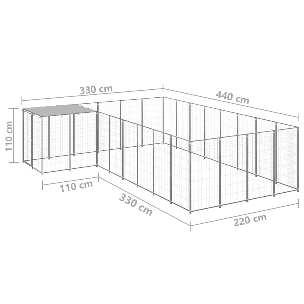 Hundezwinger N 10,89 M² Stahl