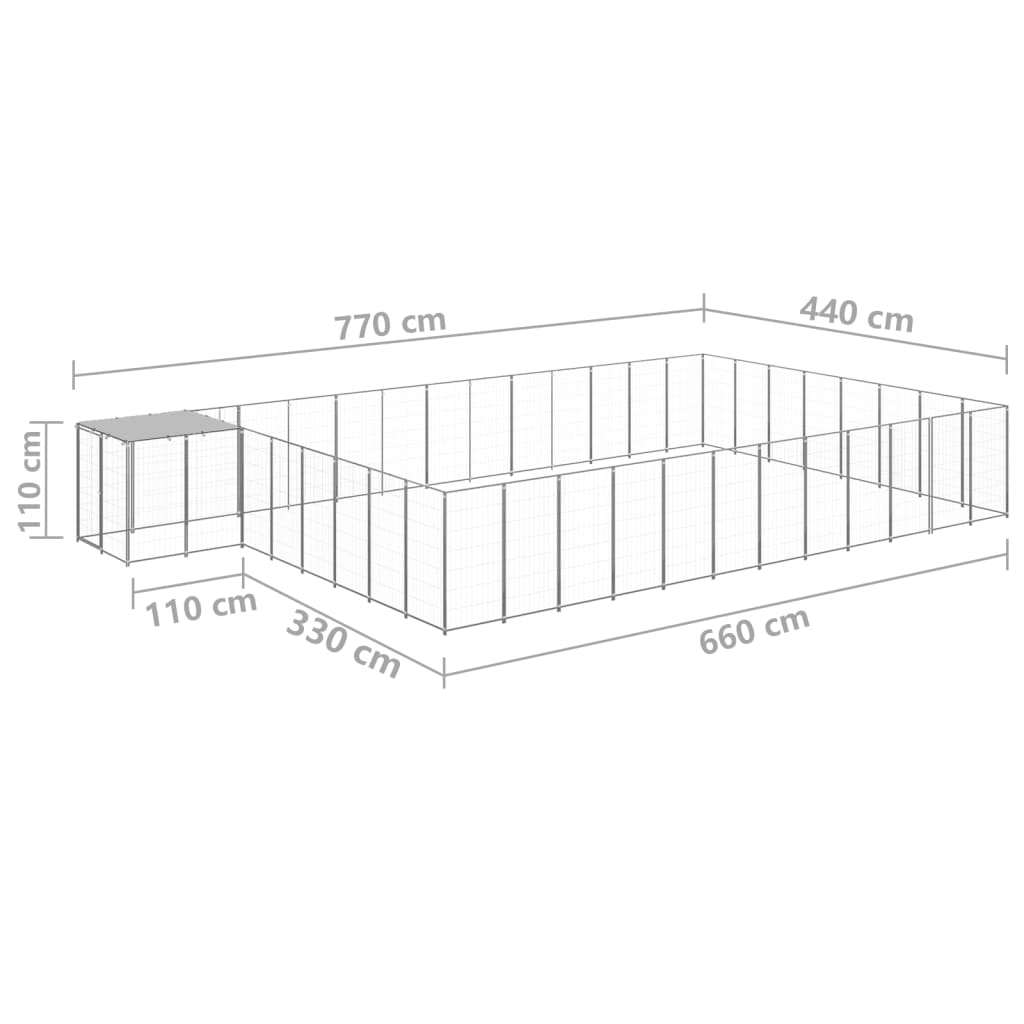 Hundezwinger N 30,25 M² Stahl