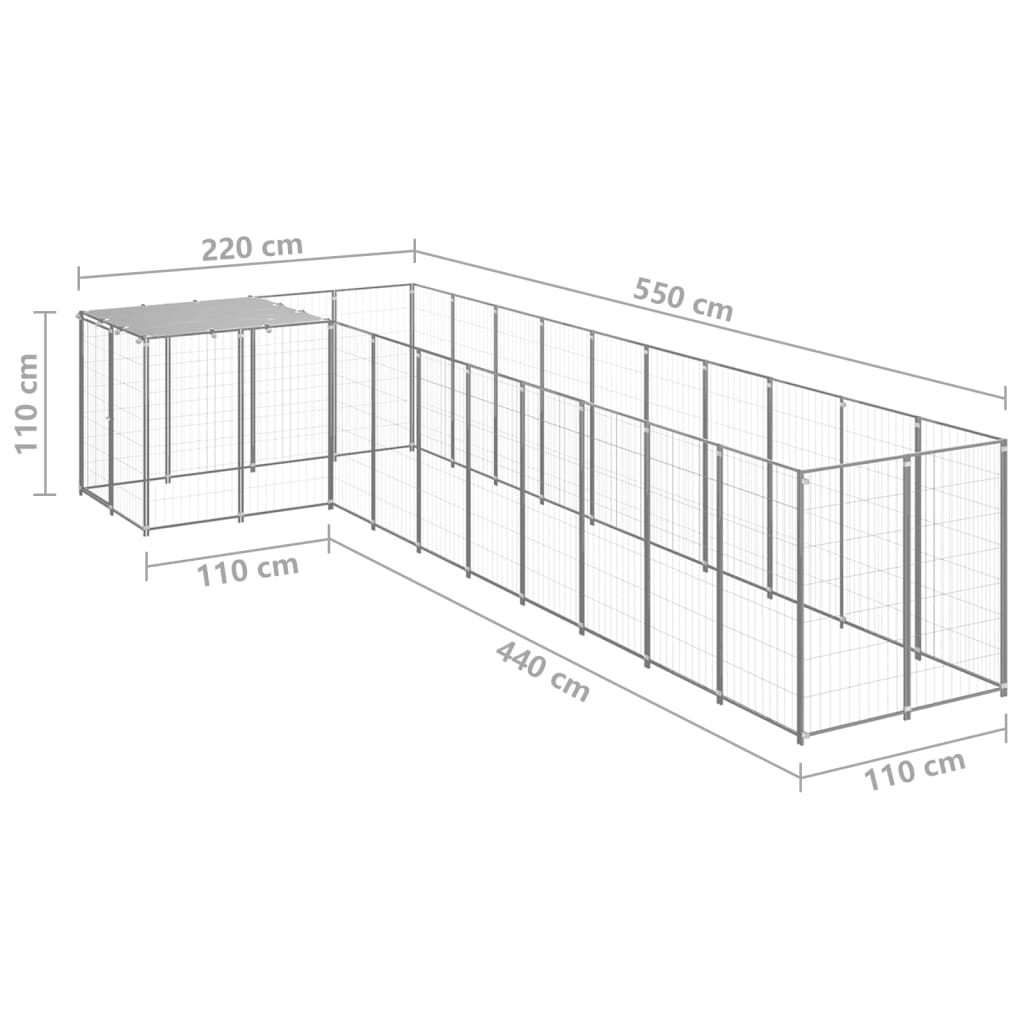 Hundezwinger N 7,26 M² Stahl