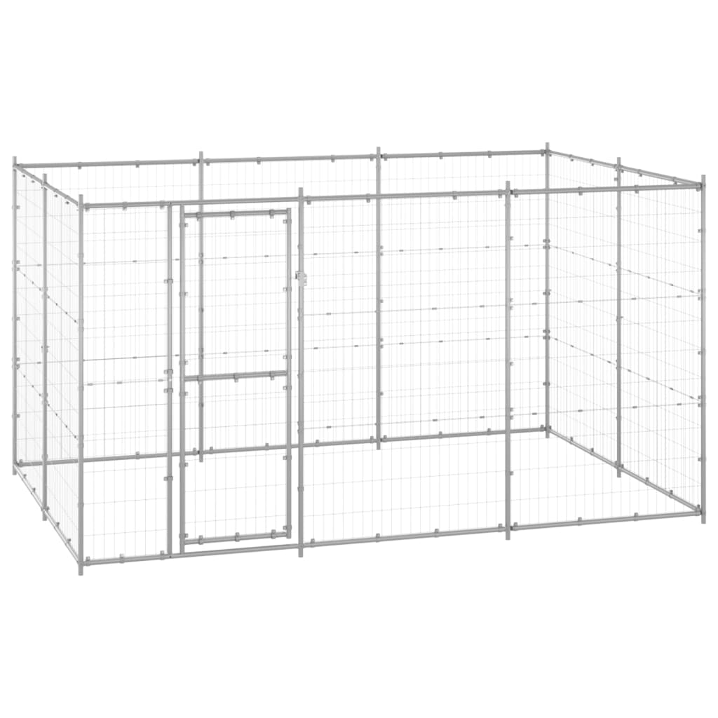 Outdoor-Hundezwinger Verzinkter Stahl 26,62 M²