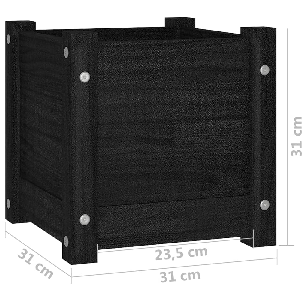 Pflanzkübel 2 Stk. 31X31X31 Cm Massivholz Kiefer