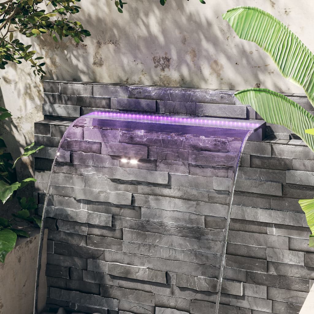 Wasserfall-Element Mit Rgb Leds Acryl 60 Cm