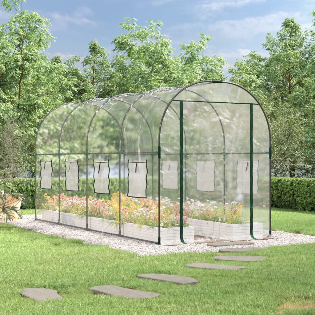 Gewächshaus Mit Rahmen 160 X 200 X 192,5 Cm Pvc Transparent