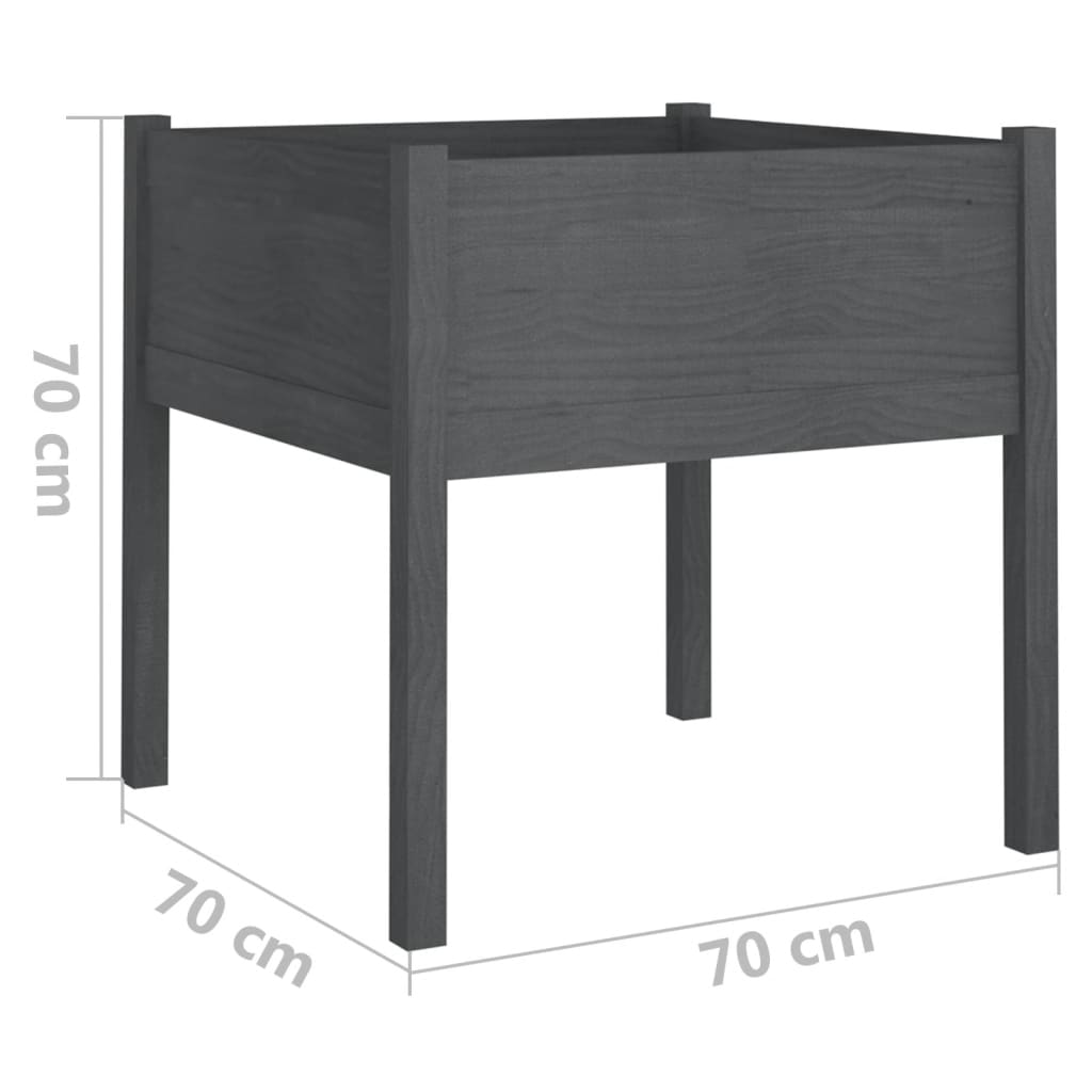 Pflanzkübel 70X70X70 Cm Massivholz Kiefer