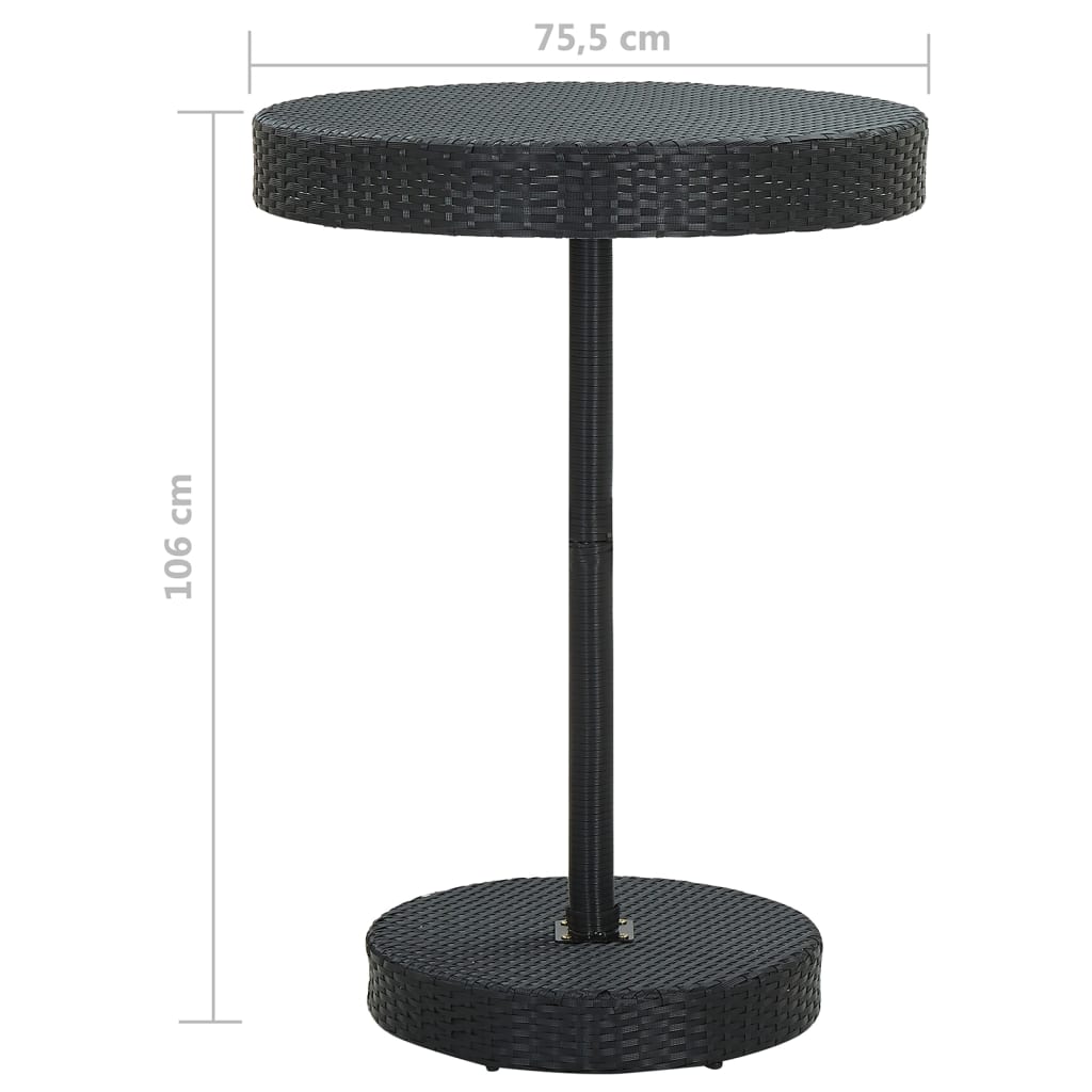 5-Tlg. Gartenbar-Set Mit Kissen Poly Rattan