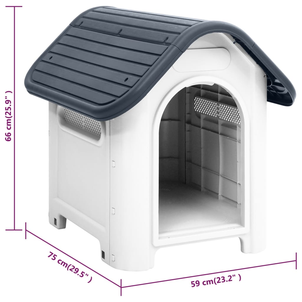 Hundehütte 59X75X66 Cm Polypropylen