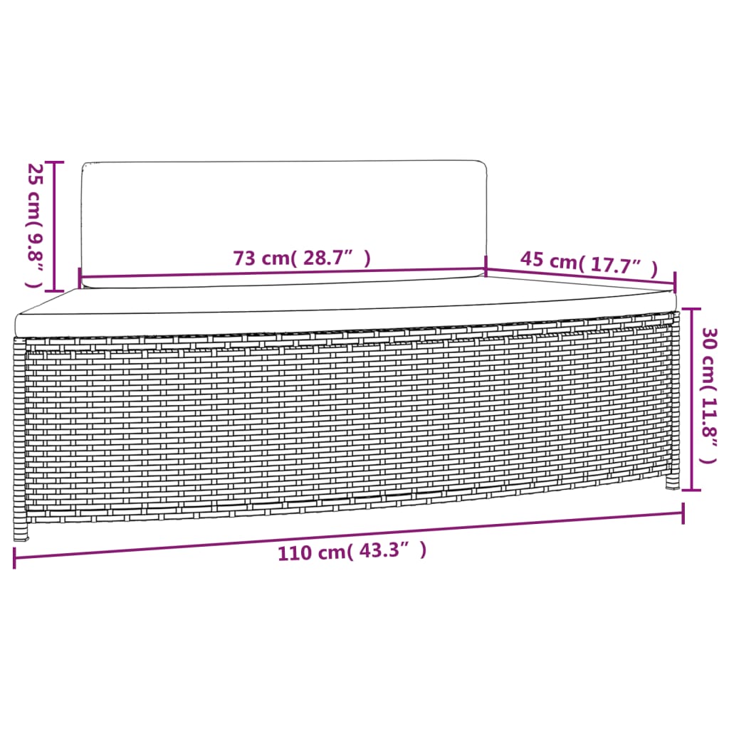 Whirlpool-Bänke Mit Auflagen 2 Stk. Poly-Rattan