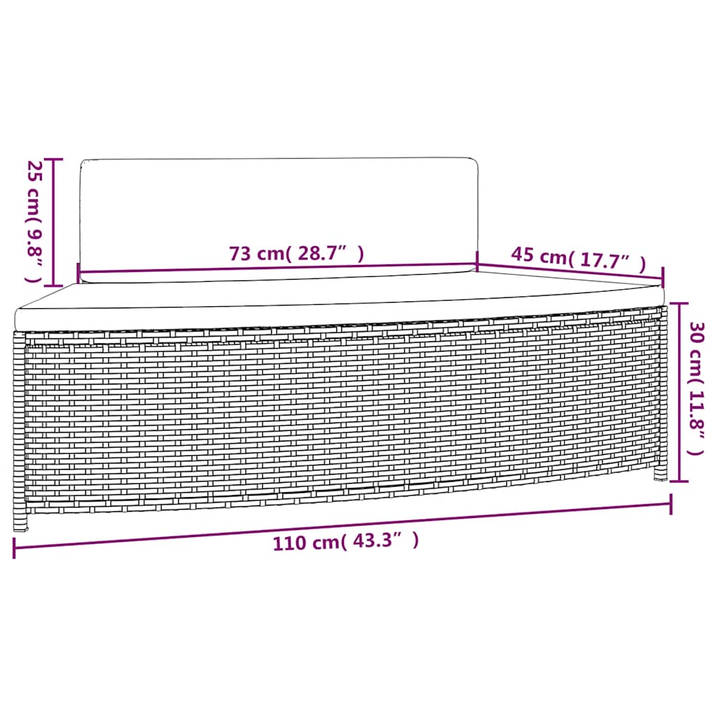 Whirlpool-Bänke Mit Auflagen 2 Stk. Poly Rattan