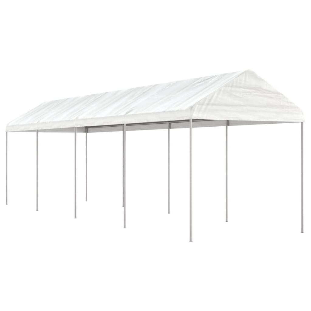 Pavillon Mit Dach Weiß 2,28X2,23X2,69 M Polyethylen