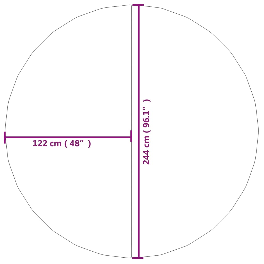 Pool-Bodentuch Ø244 Cm Polyester Geotextil