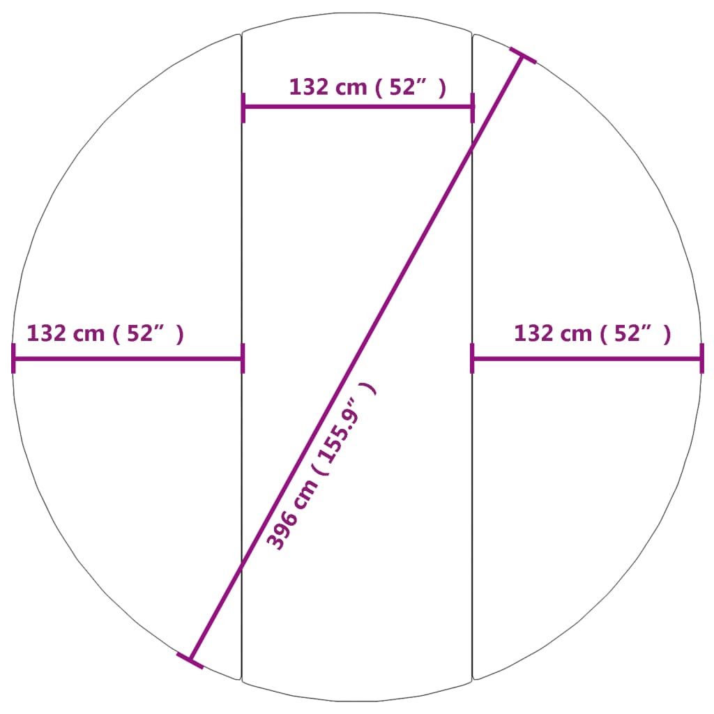 Pool-Bodentuch Ø396 Cm Polyester Geotextil