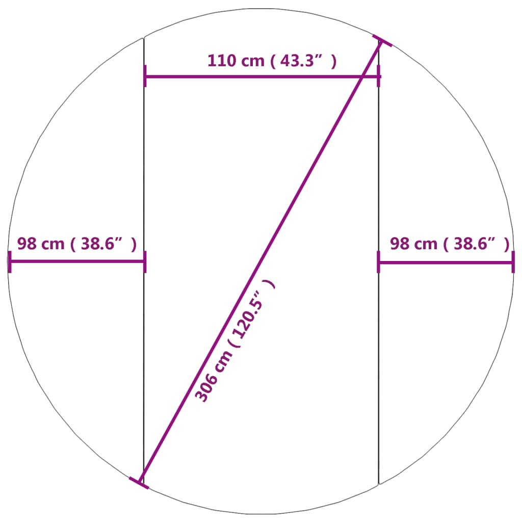 Pool-Bodentuch Ø306 Cm Polyester Geotextil