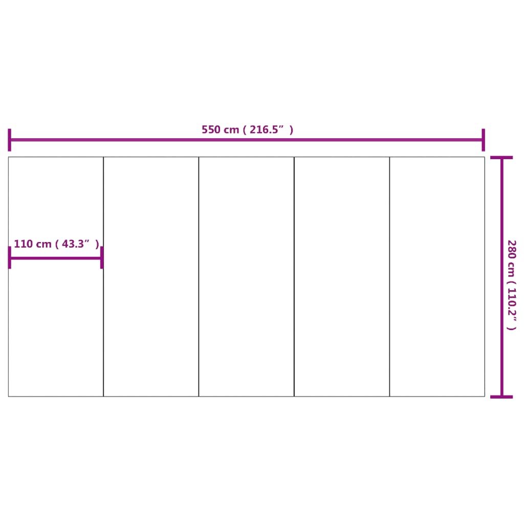 Pool-Bodentuch 550X280 Cm Polyester Geotextil