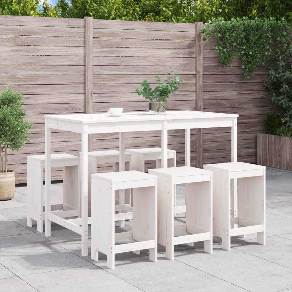 7-Tlg. Gartenbar-Set Massivholz Douglasie