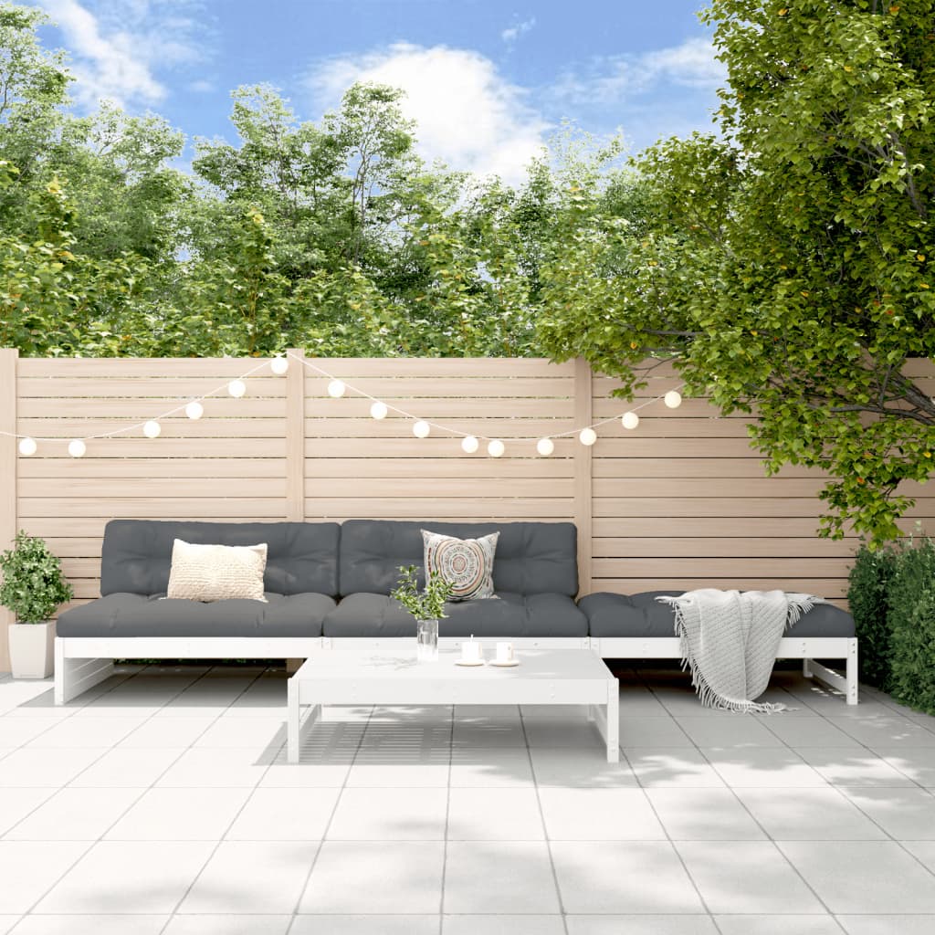 4-Tlg. Garten-Lounge-Set Mit Kissen Honigbraun Massivholz