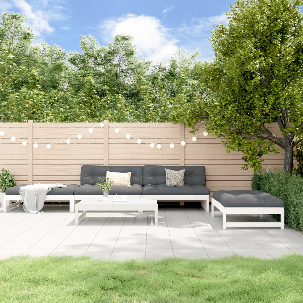 5-Tlg. Garten-Lounge-Set Mit Kissen Honigbraun Massivholz