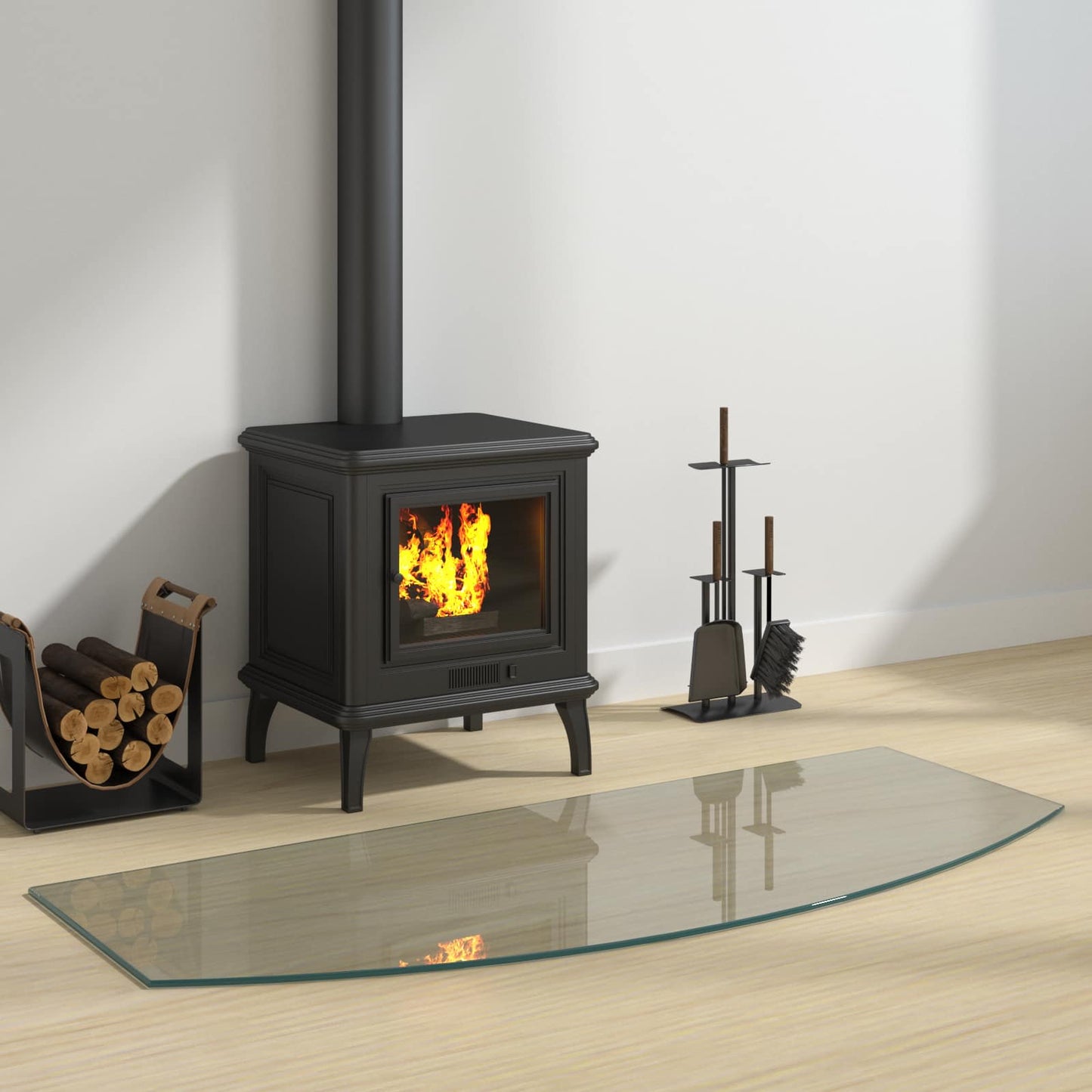 Feuerstelle Glasplatte Glas
