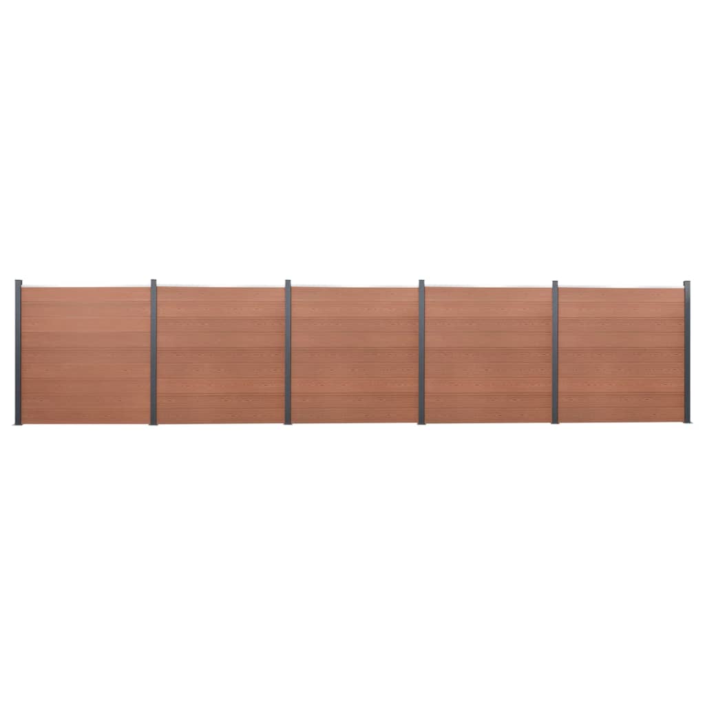 Zaunelement-Set 526X186 Cm Wpc