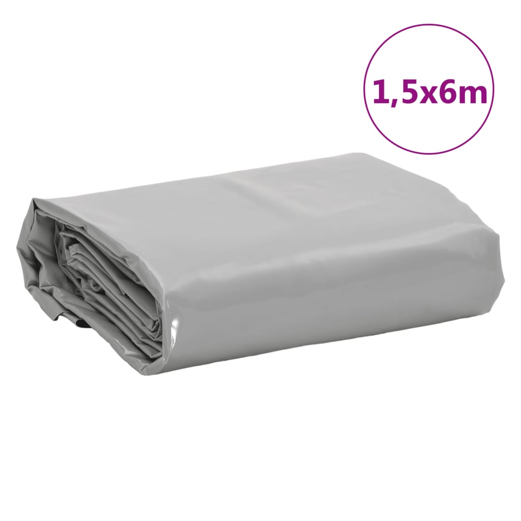 Abdeckplane 1,5X6 M 650 G/M² Grau