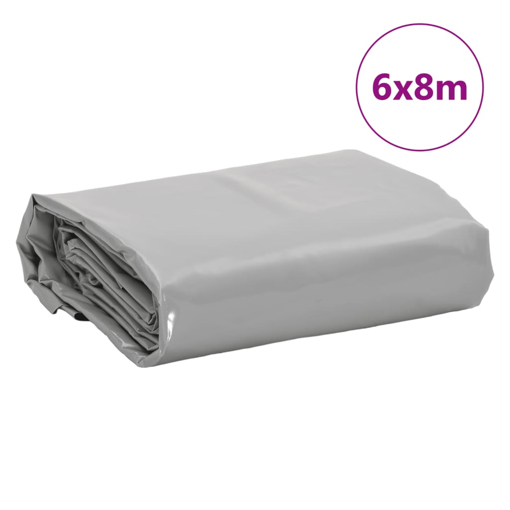 Abdeckplane 6X8 M 650 G/M² Grau