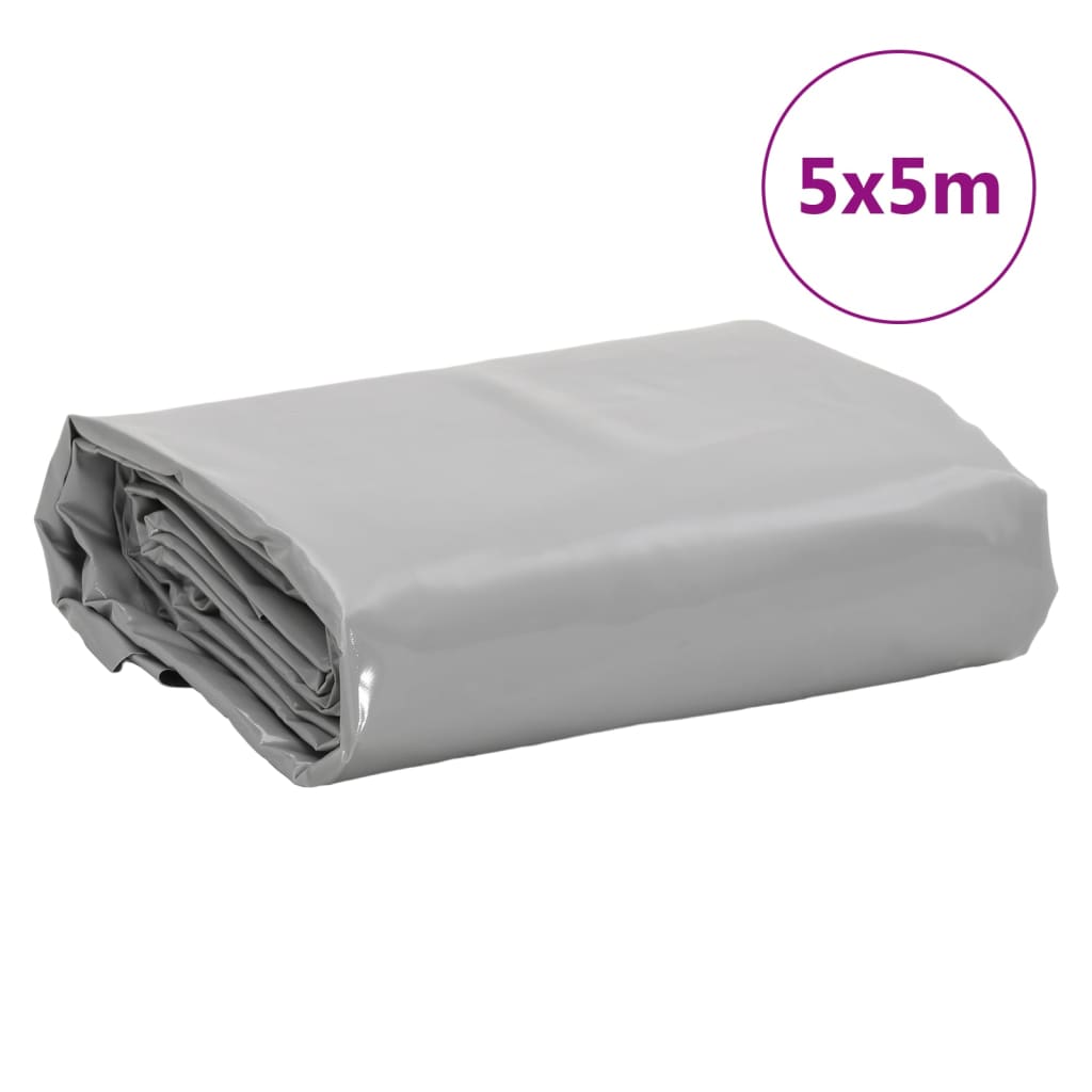 Abdeckplane 5X5 M 650 G/M² Grau