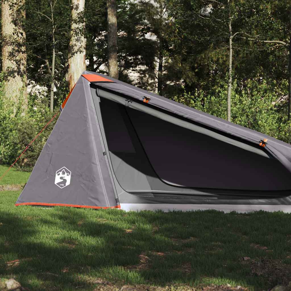Tunnel-Campingzelt 1 Person Weiß Verdunkelt Wasserdicht