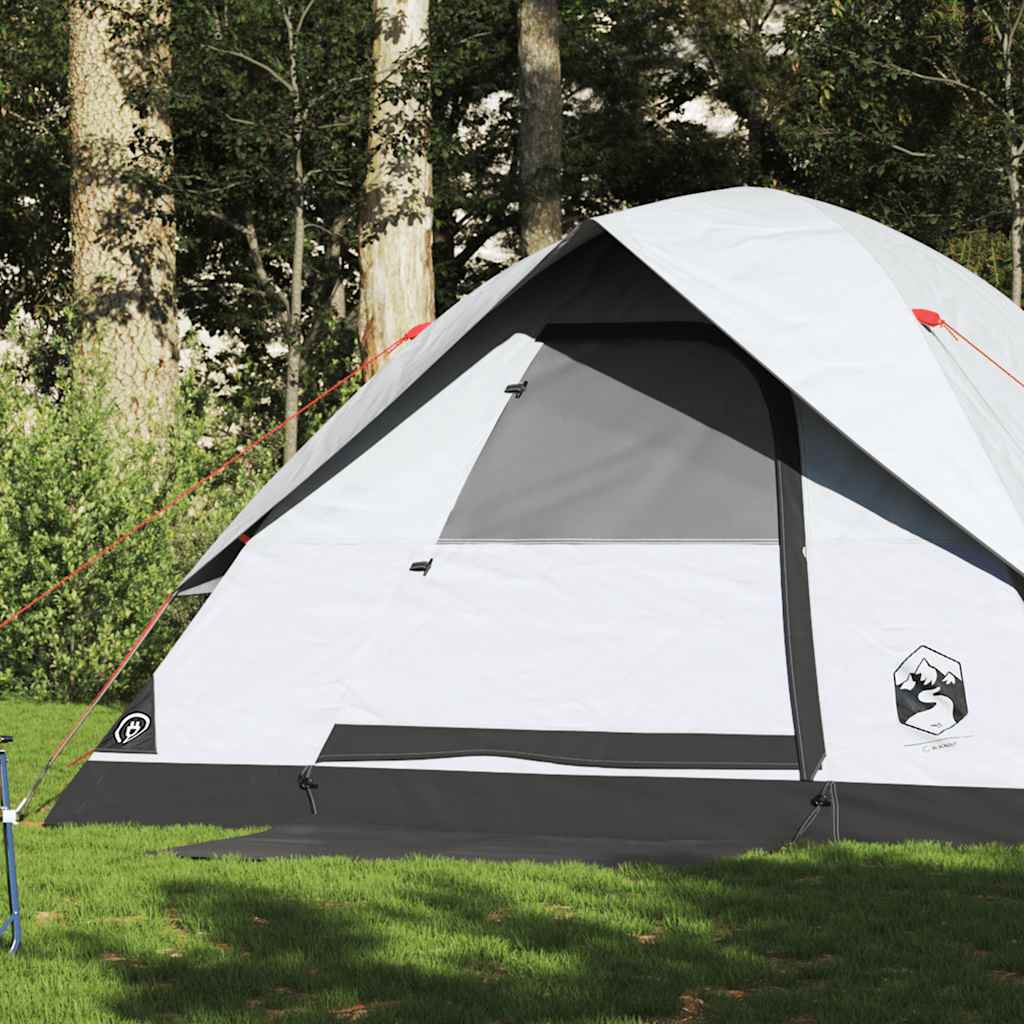 Kuppel-Campingzelt 4 Personen Weiß Dunkel Wasserdicht