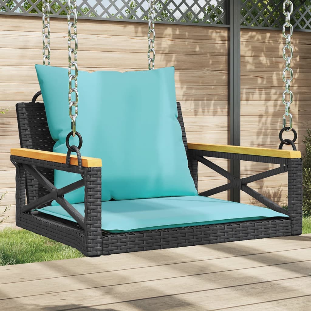Hängesessel Mit Kissen 63X62X40 Cm Poly Rattan