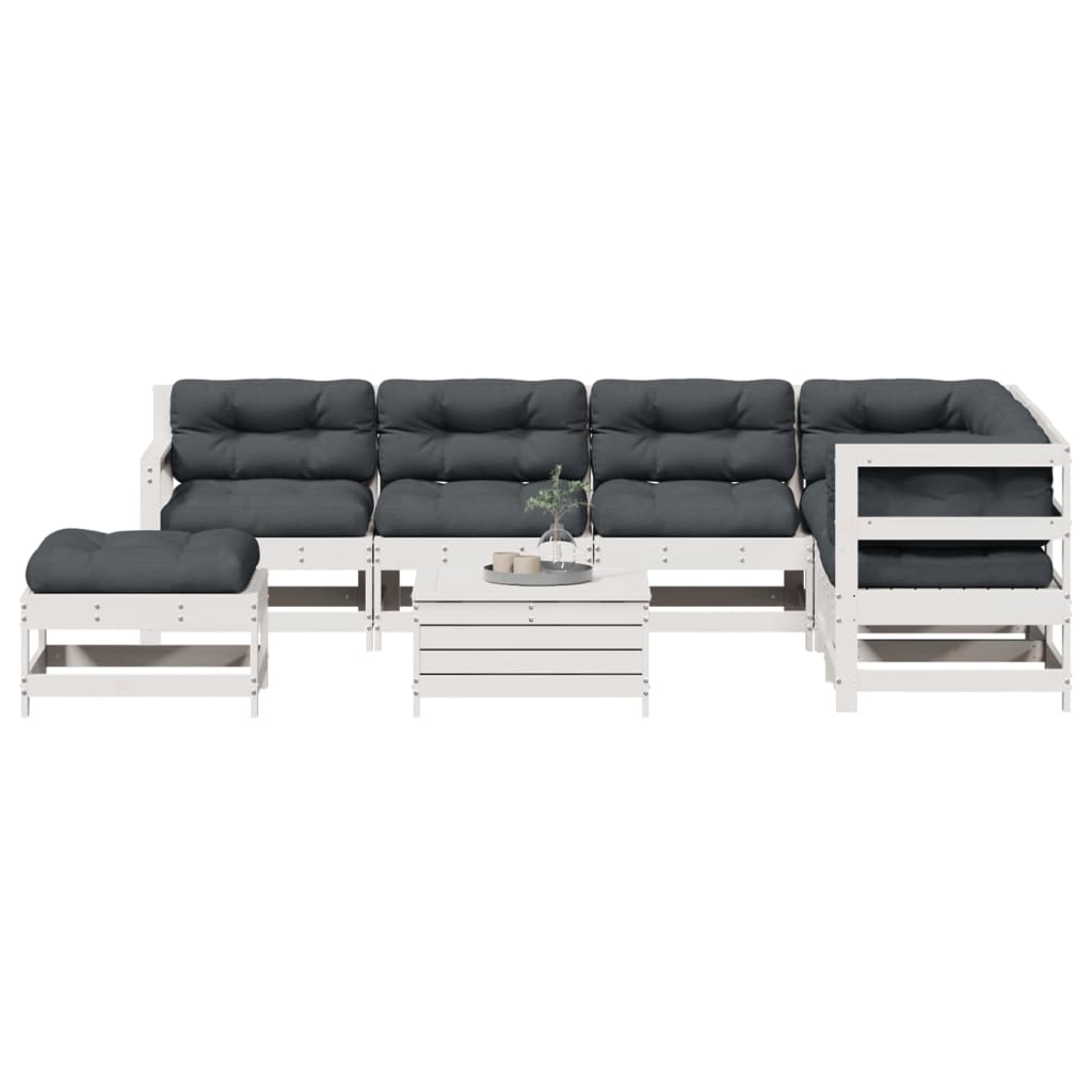 8-Tlg. Garten-Lounge-Set Mit Kissen Imprägniertes Kiefernholz