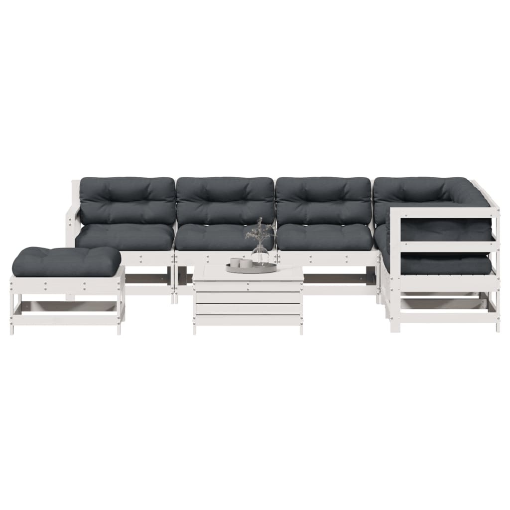 8-Tlg. Garten-Lounge-Set Mit Kissen Imprägniertes Kiefernholz