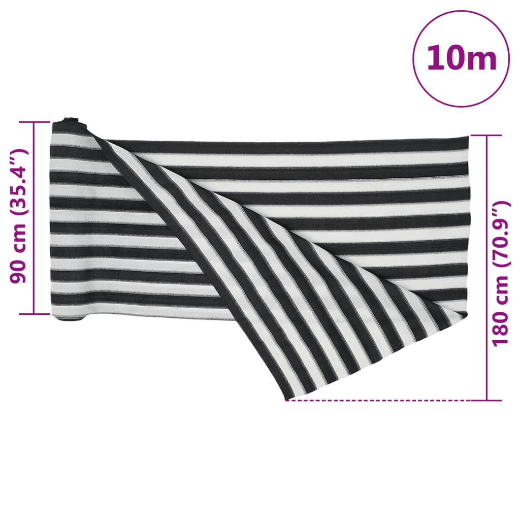 Zaunblende 1,8X10 M Hdpe 150 G/M² Anthrazit Und Weiß