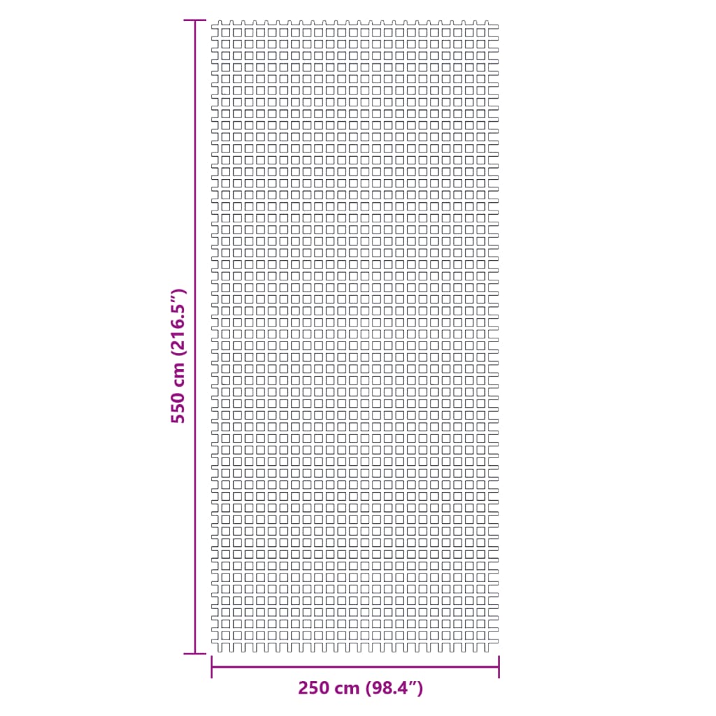Zeltteppich Blau 5,5X2,5 M