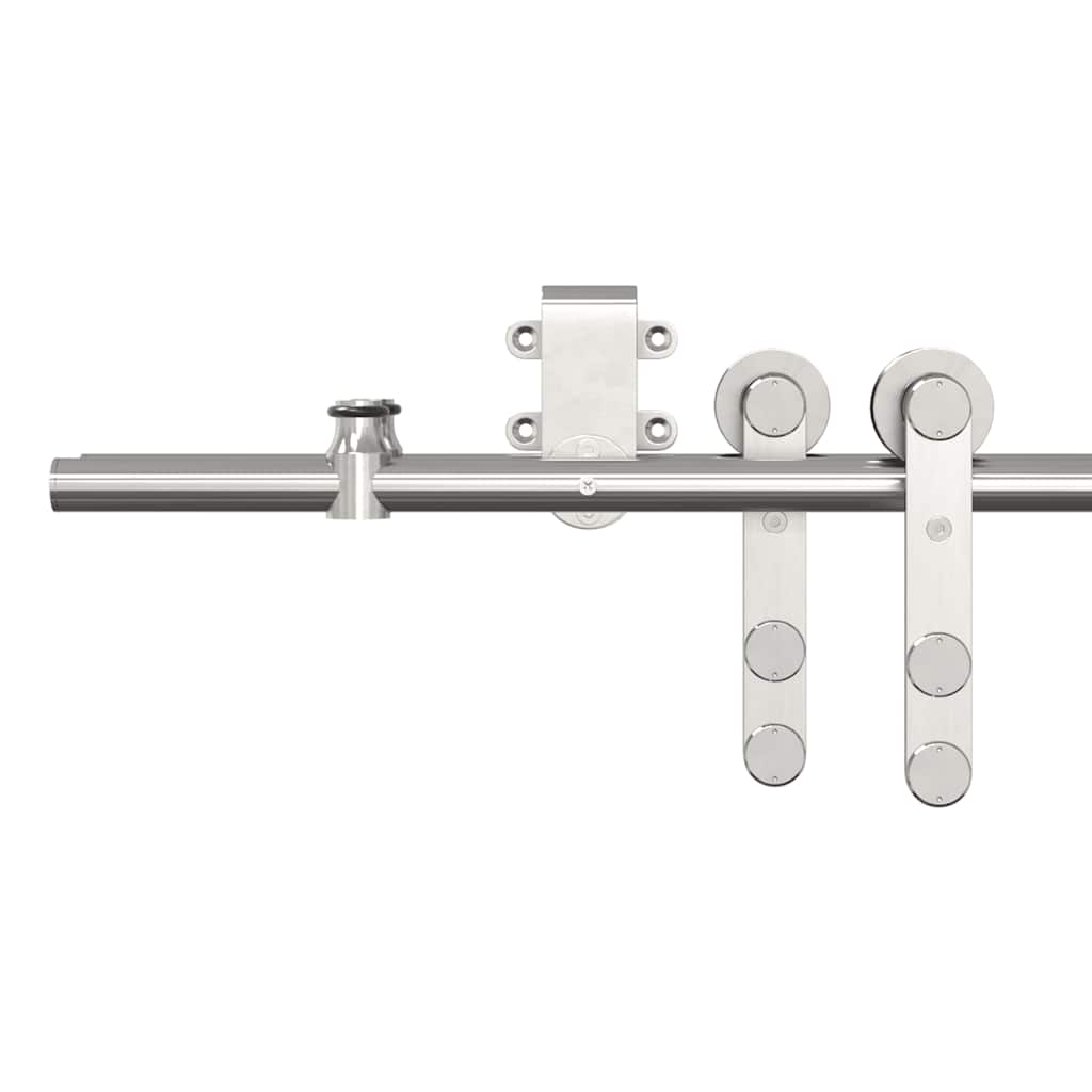 Schiebetür-Beschlagsatz 400 Cm Edelstahl Silbern