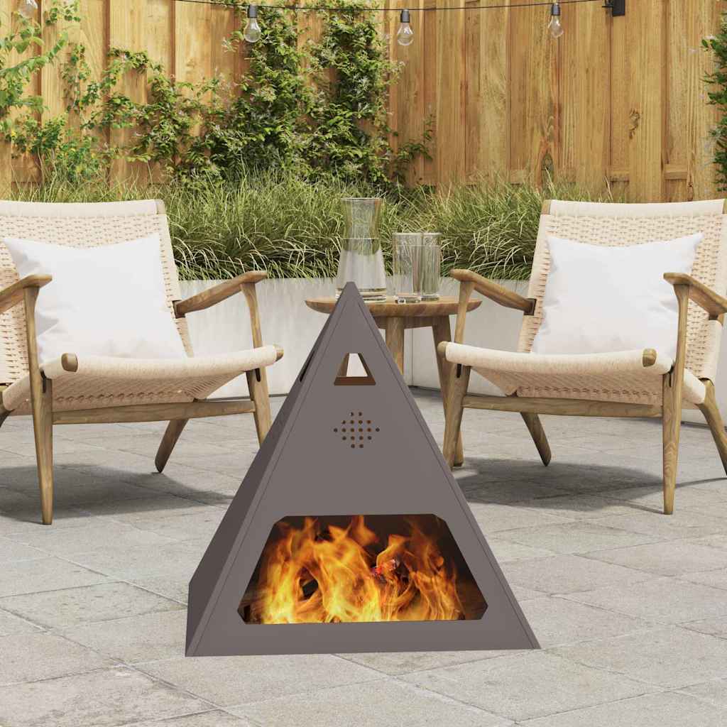Feuerstelle Braun 50 X 50 X 51 Cm Wetterfeststahl