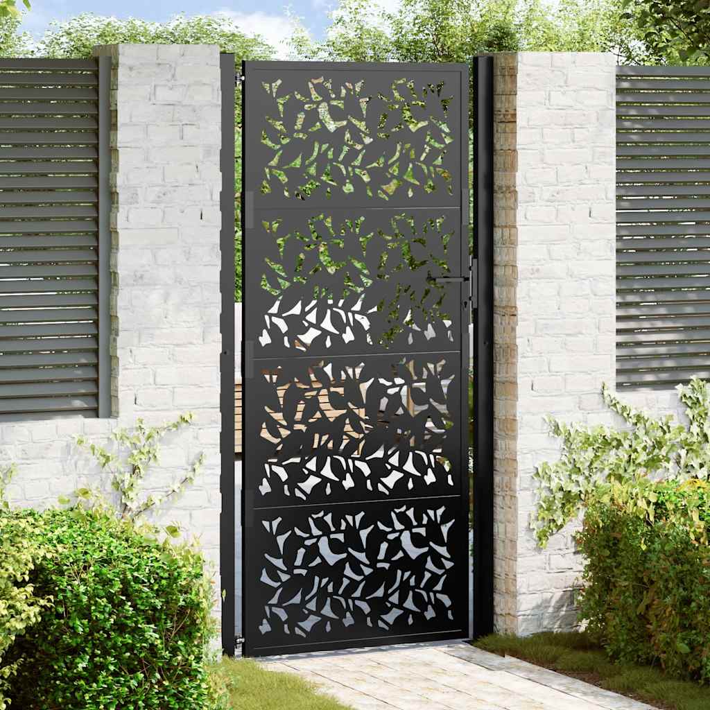 Gartentor 100X100 Cm Verwitterungsstahl Wellendesign