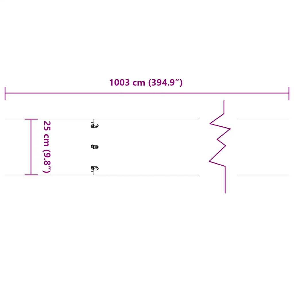 Rasenkanten 10 Stk. Kaltgewalzter Stahl