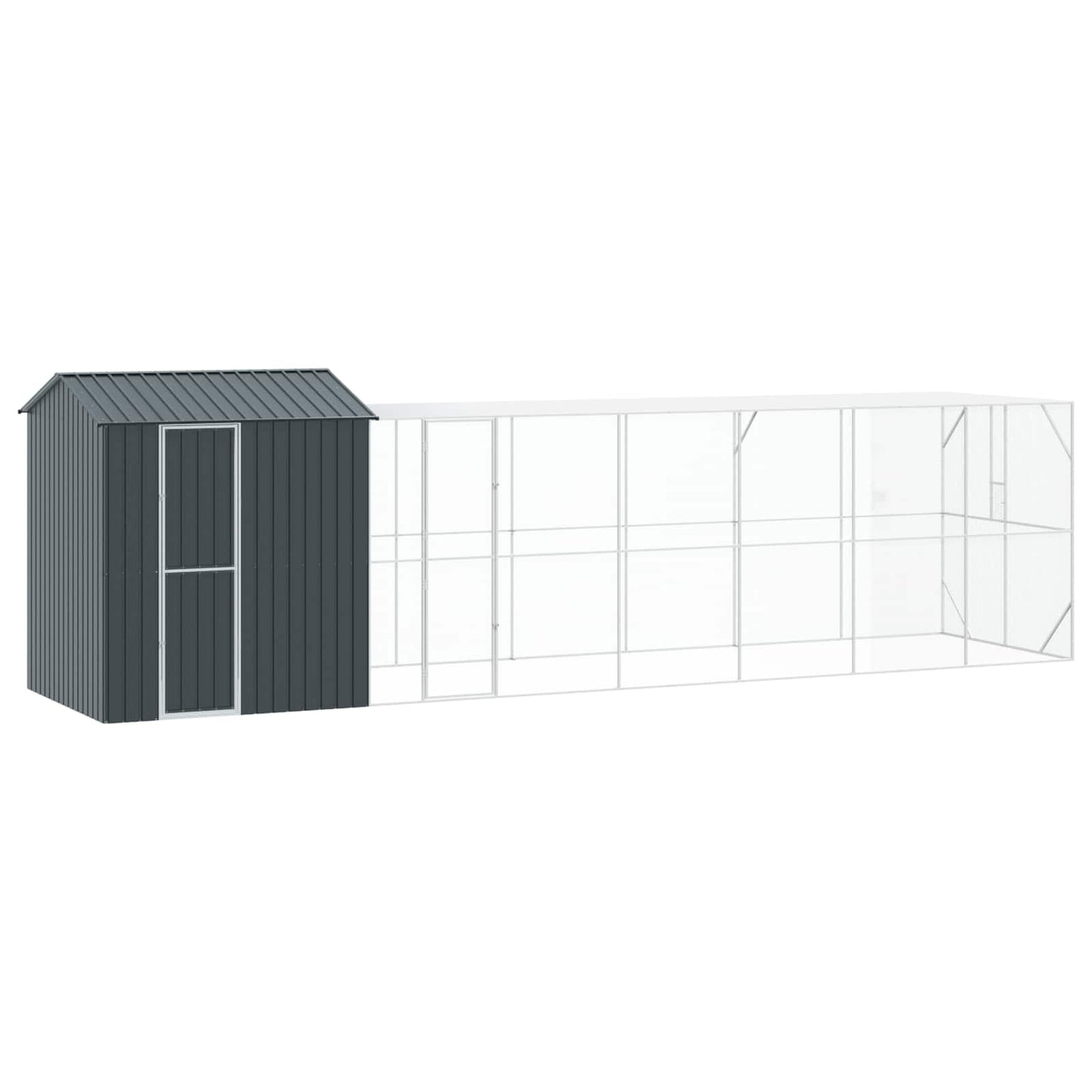 Vogelkäfig Anthrazit 621 X 208 X 247 Cm Verzinkter Stahl