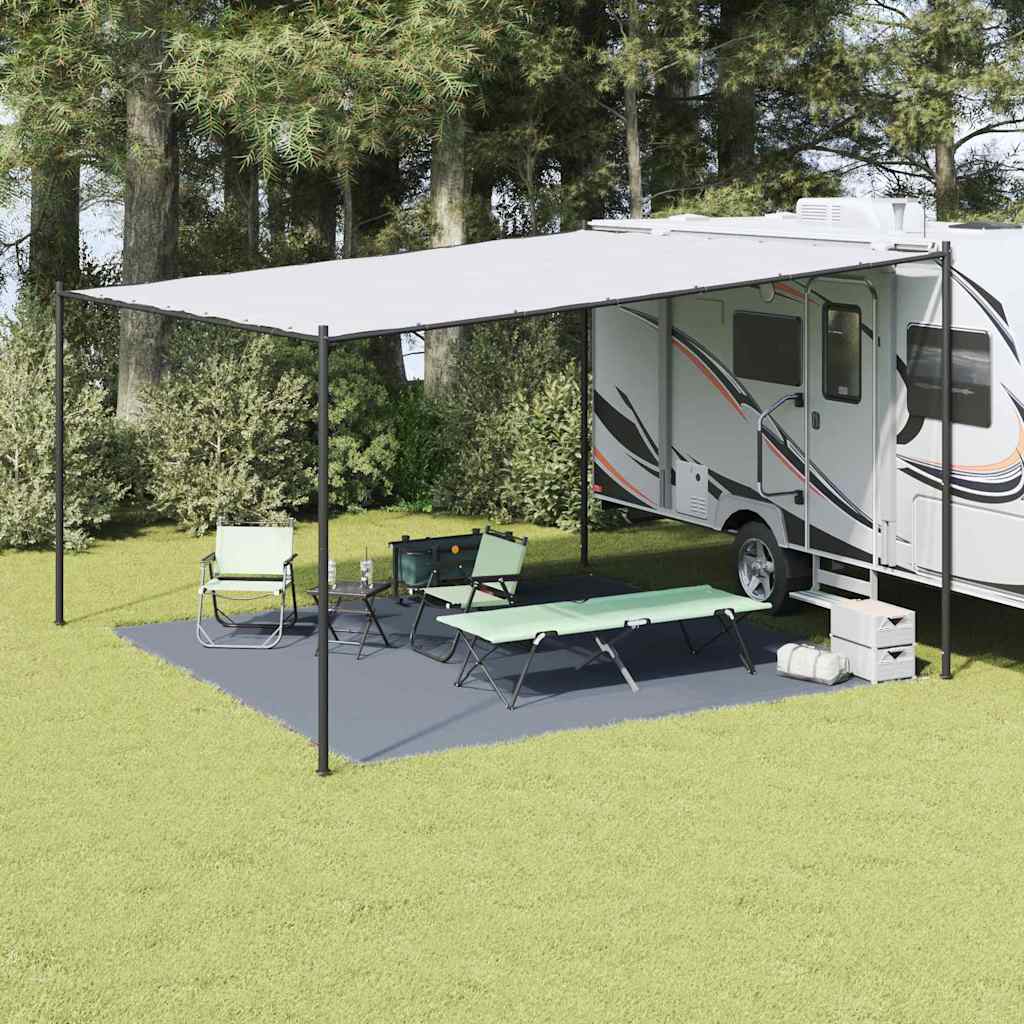 Zeltteppich Blau Und Grau 500 X 250 Cm Polyethylen Blau-Grau
