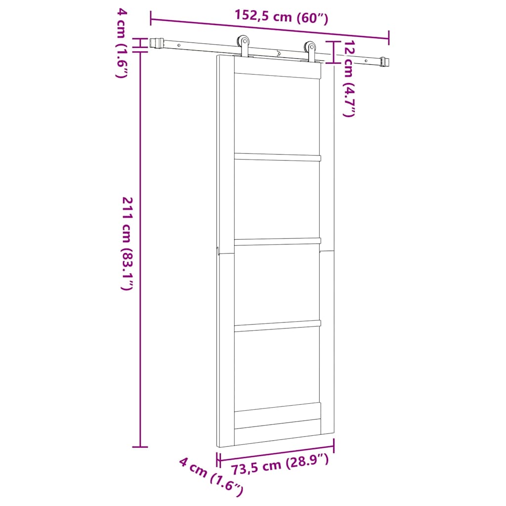 Schiebetür Orkdal Weiß 73,5 X 211 Cm Massivholz Kiefer Und Glas
