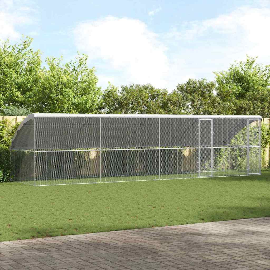 Hühnerkäfig Silber 2 X 2 X 2 M Verzinkter Stahl