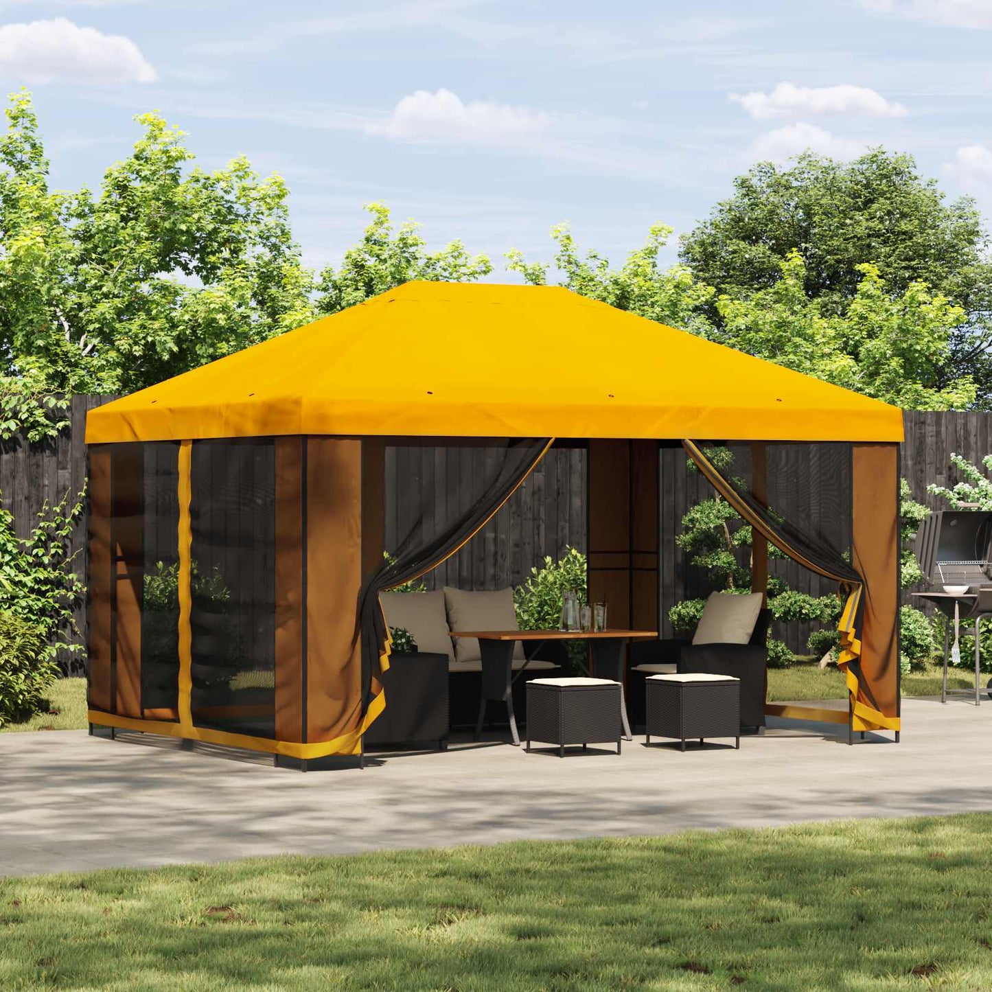 Garten Pavillon Mit Seitenwänden 4 X 3 M