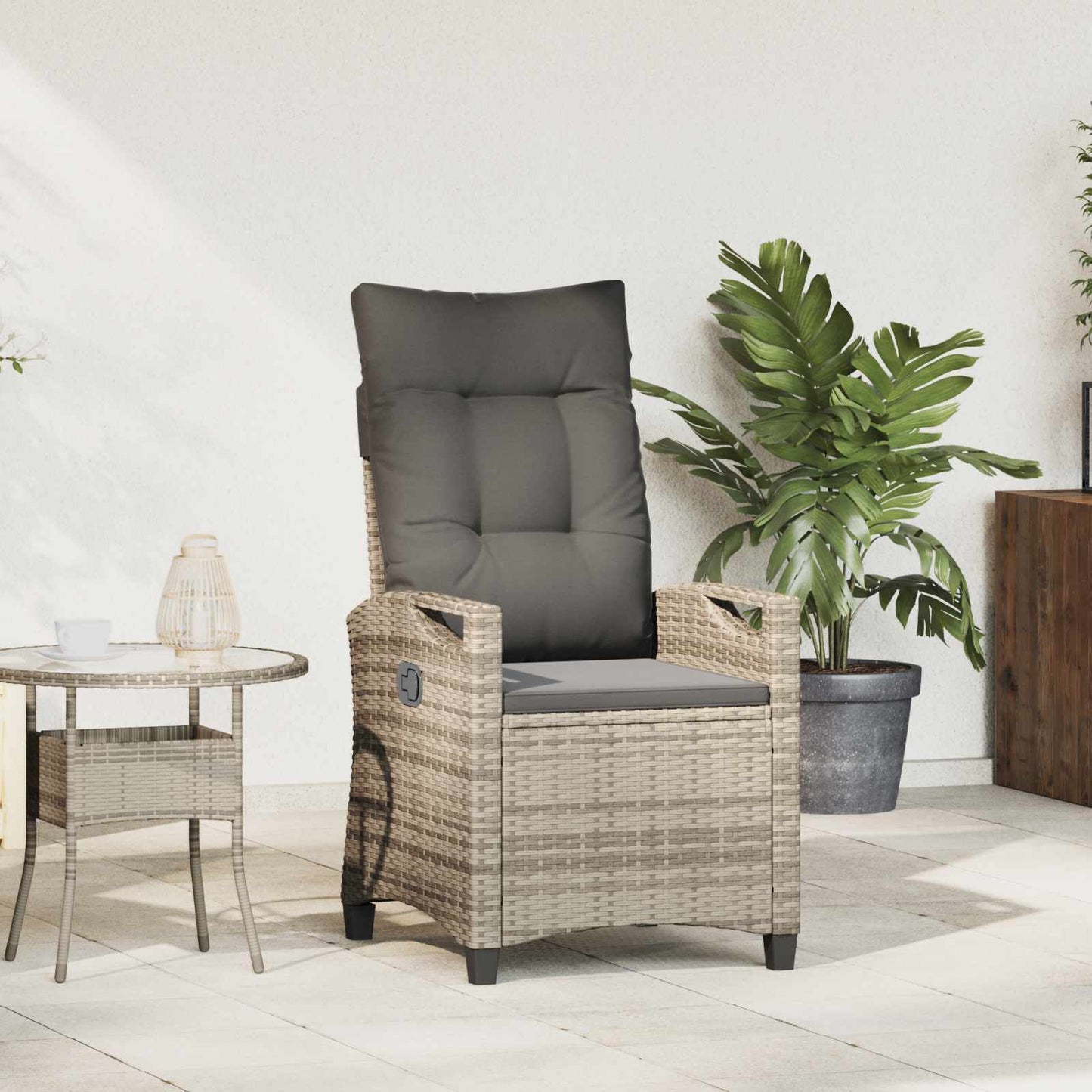 Verstellbarer Gartenstuhl 56 X 60 X 112 Cm Stahl