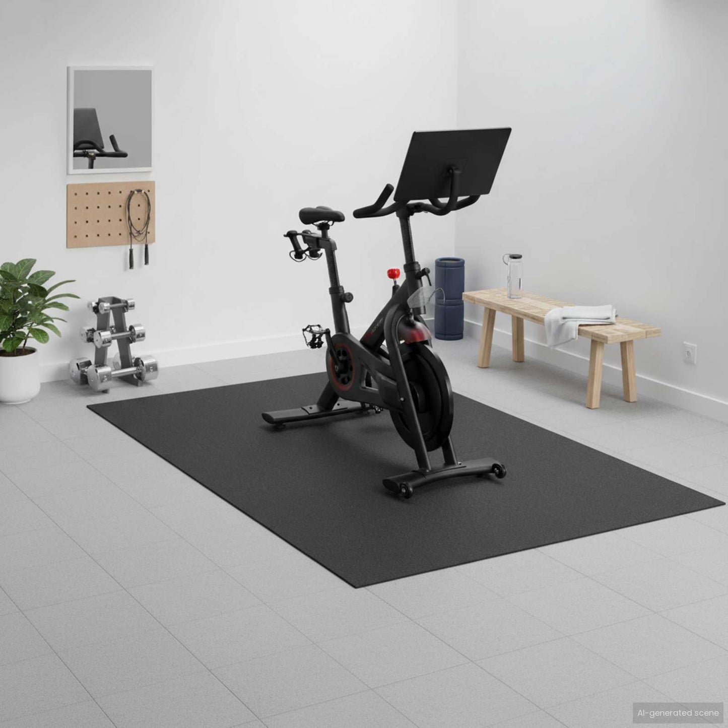 Sport Schutzmatte Schwarz 213 X 152 X 0,6 Cm Hochdichtes Pvc