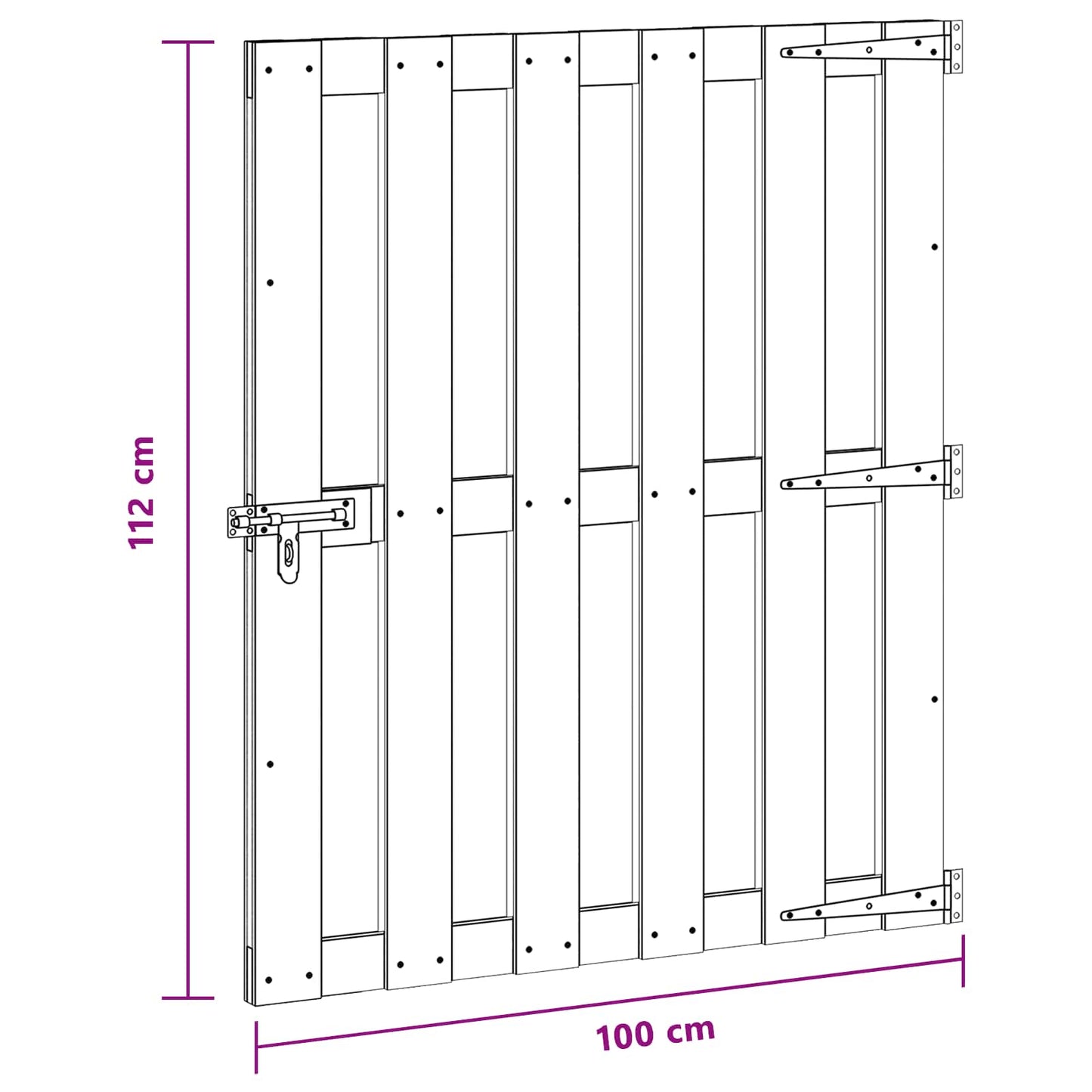 Gartentor 100 X 112 Cm Wpc Und Aluminium Braun